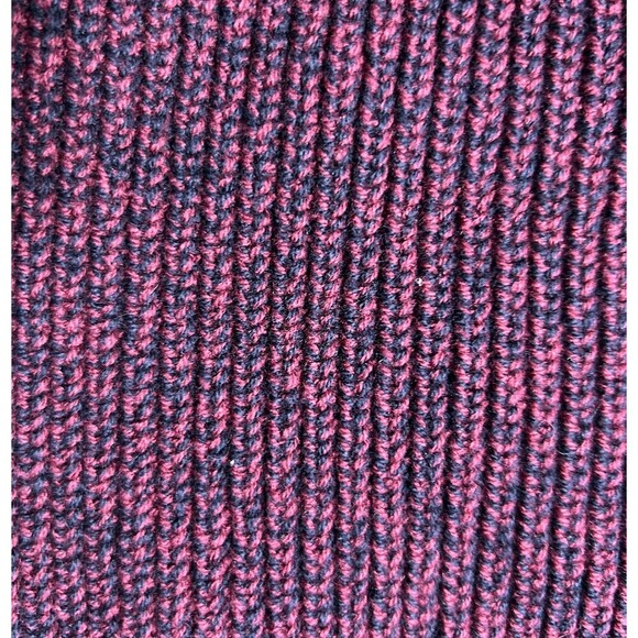 New BCBGMAXAZRIA Burgundy Ribbed Knit Oversized Sweater Academia Preppy Sz Small - Picture 7 of 9